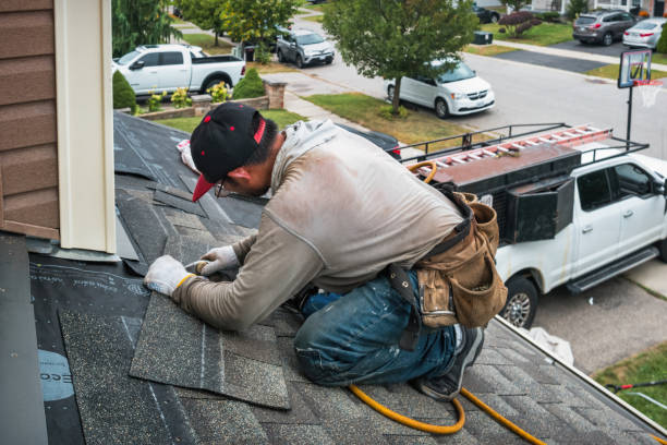 Professional Gutter Repair And Installation technician working in New Braunfels, TX